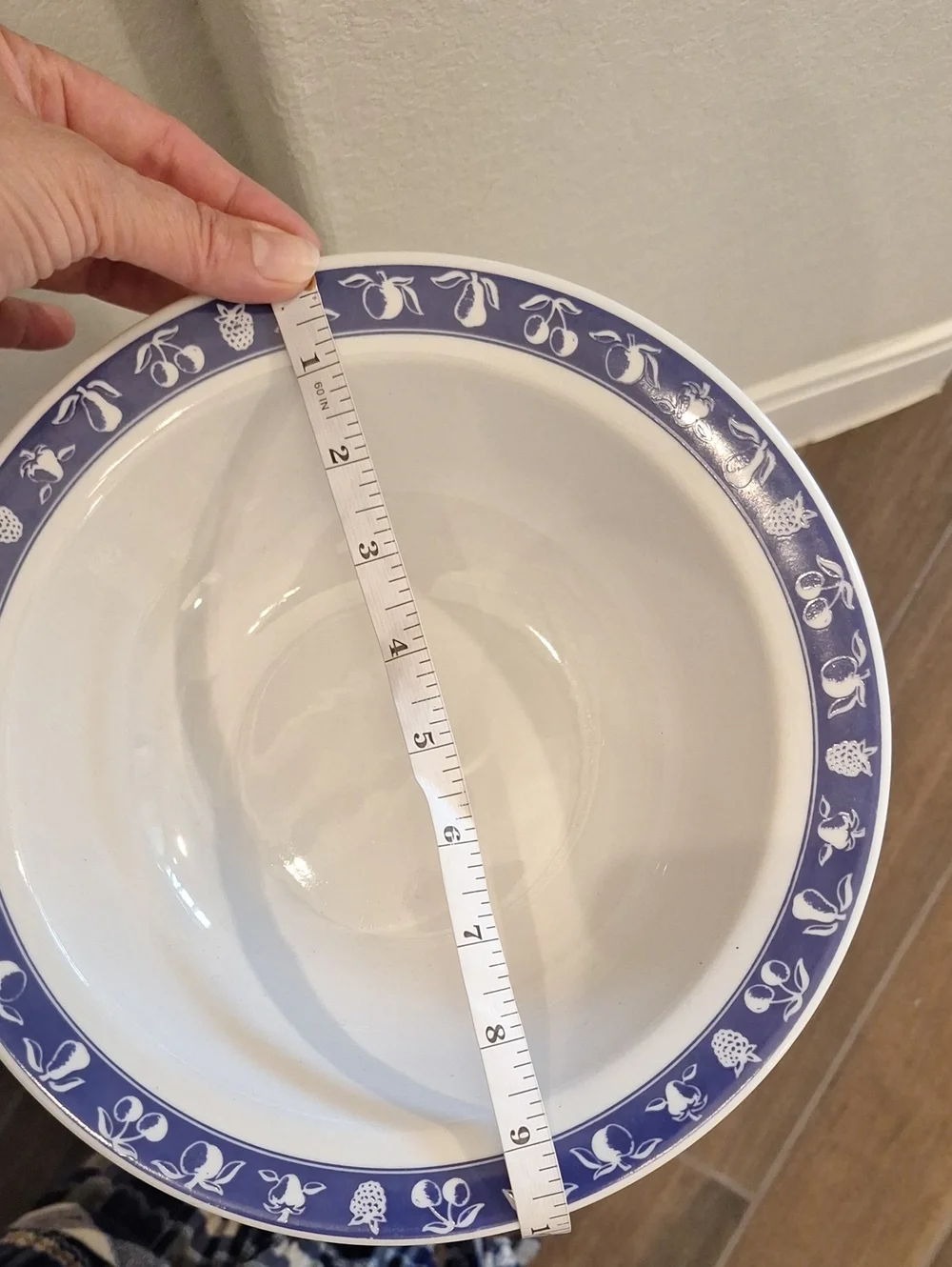 Bo Frost Dal Freddo il Buono Italian Fruit Bowl White & Blue